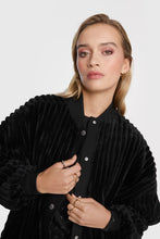Load image into Gallery viewer, Woven Rib Fur Bomber Jacket

