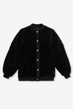 Load image into Gallery viewer, Woven Rib Fur Bomber Jacket

