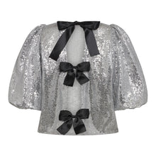 Load image into Gallery viewer, Stevie Sequin Bow Blouse
