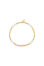 Load image into Gallery viewer, Bracelet pearl mix Gold and Silver
