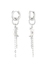 Load image into Gallery viewer, Earrings with star, moon and pearl
