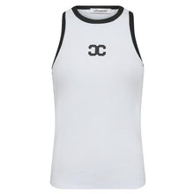 Load image into Gallery viewer, Sahara Tank Top White with black collar
