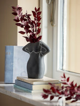 Load image into Gallery viewer, Lulu Deco Vase, Black, Terracotta
