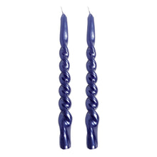 Load image into Gallery viewer, Senza Twisted Dinner Candles Blue /2
