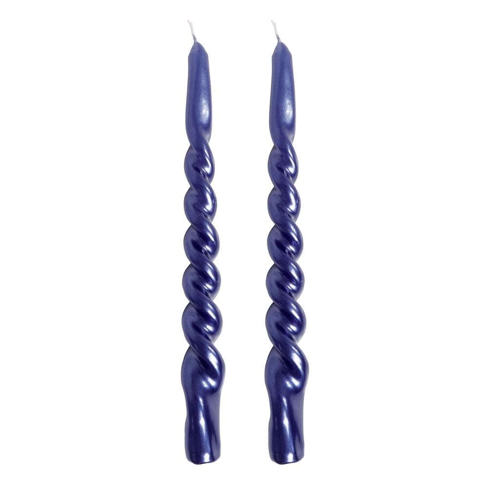 Senza Twisted Dinner Candles Blue /2