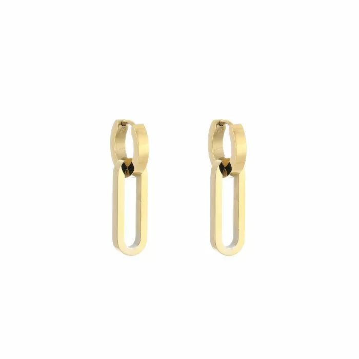 Statement Earring Link Gold,Silver