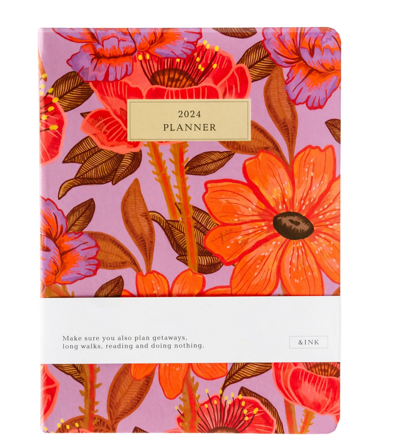 &INK Planner 2024 – Flowers Lila