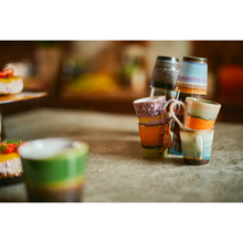 Load image into Gallery viewer, 70&#39;S Ceramic Espresso mug Retro S/4
