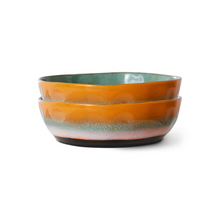 Load image into Gallery viewer, 70s Ceramics: Pasta Bowl, Golden Hour (set of 2)