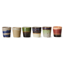 Load image into Gallery viewer, 70s ceramics: Coffee Mugs, Grounding (set of 6)