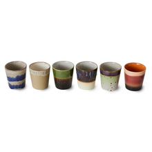 Load image into Gallery viewer, 70s ceramics: Coffee Mugs, Grounding (set of 6)