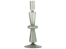 Load image into Gallery viewer, Gusta Dinner Candle Holder Glass Green M
