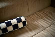Load image into Gallery viewer, Woolen Bolster Cushion Black And White Statement (ø13x50cm)
