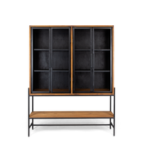 Load image into Gallery viewer, Cabinet 4 Glass Doors 1 Open Rack
