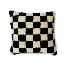 Load image into Gallery viewer, Woolen Cushion Black And White Statement (ø50x50cm)
