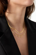 Load image into Gallery viewer, Chunky heart ketting Goud of Zilver
