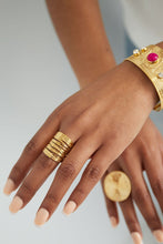 Load image into Gallery viewer, Lange Statement Open Ring Goud
