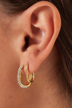 Load image into Gallery viewer, Oval Hoops Gold - Silver
