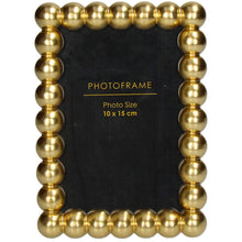 Load image into Gallery viewer, Fotolijst kralen polyresin Goud 10x15cm
