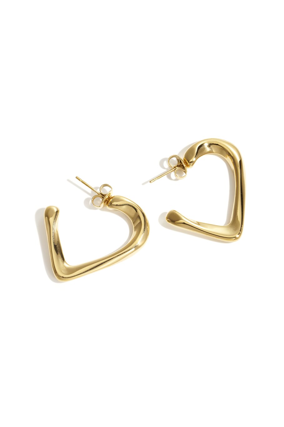 Creolen Hart Simple Goud