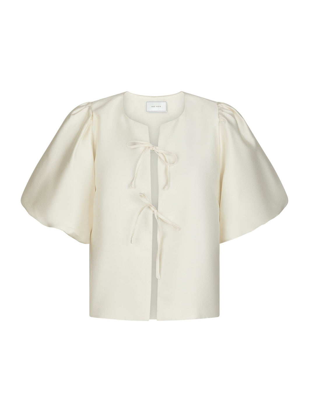 Aska Dull Satijnen Blouse Off White