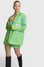 Load image into Gallery viewer, Boucle Zebra Oversized Blazer
