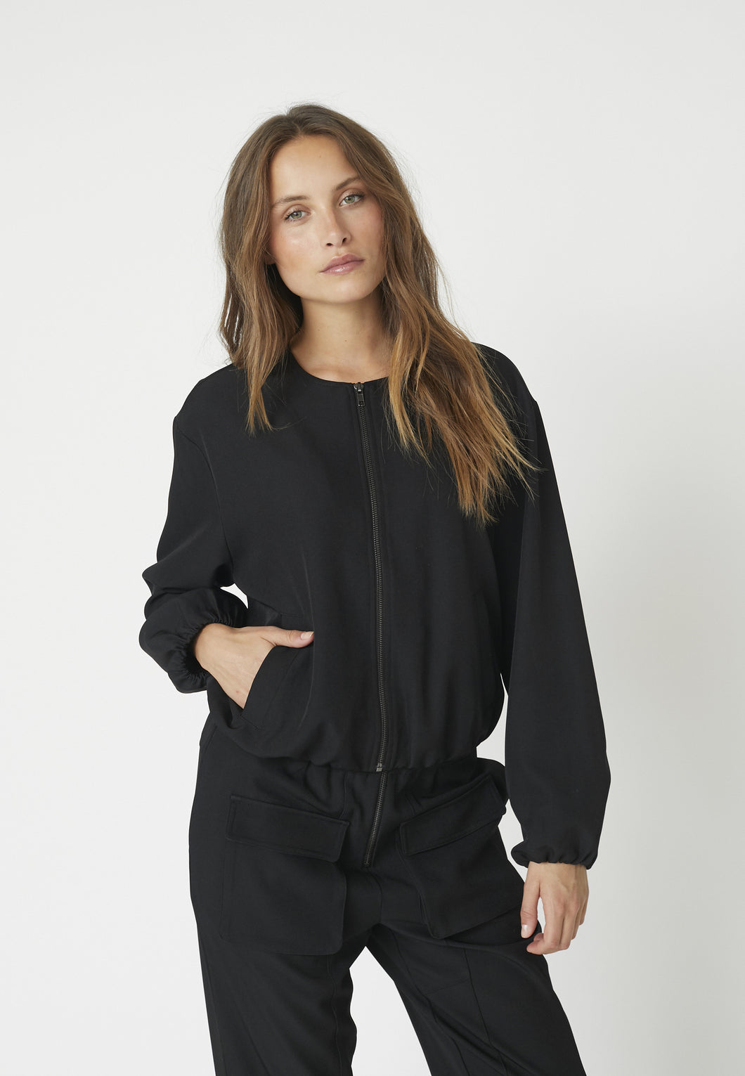 Luna Balloon Zip Jacket Zwart