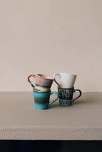 Load image into Gallery viewer, 70'S Ceramic Espresso mug Retro S/4
