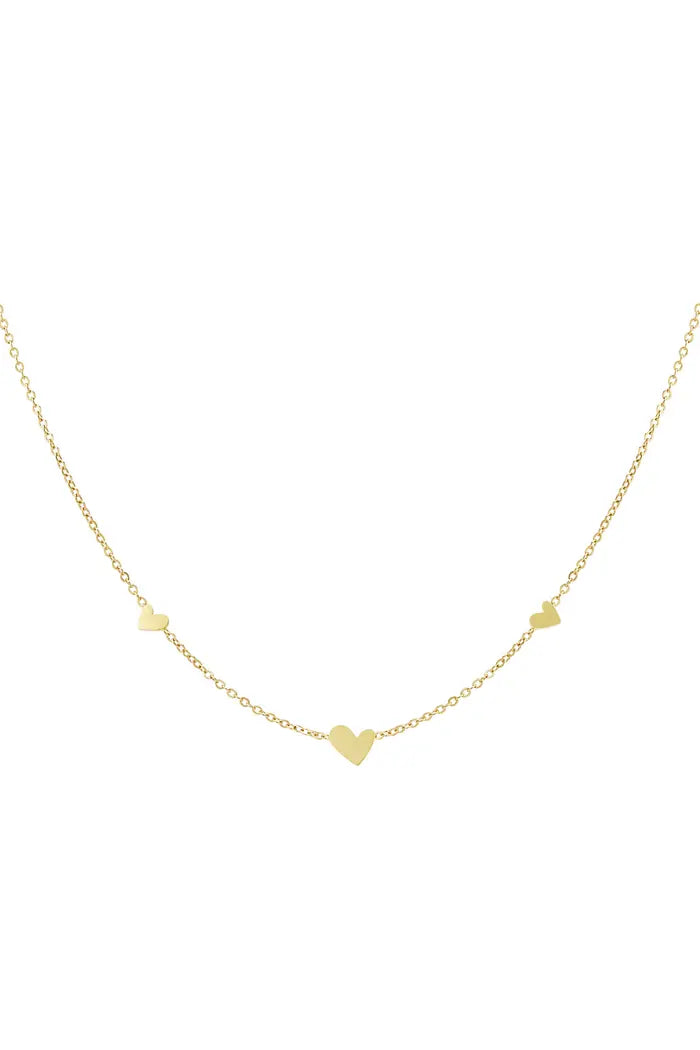 Classic necklace with hearts