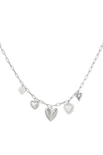 Load image into Gallery viewer, Charm necklace hearts for the win - Gold/Silver
