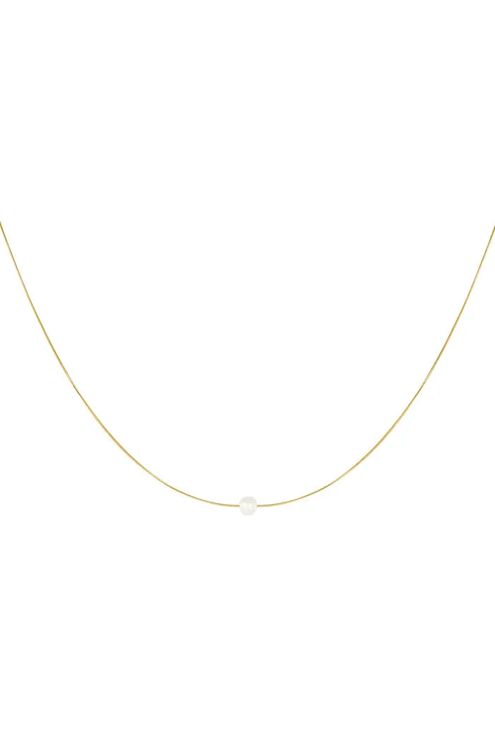 Simpele ketting met parel - goud