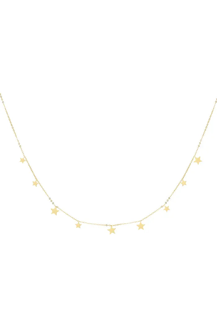 Classic necklace with star charms

