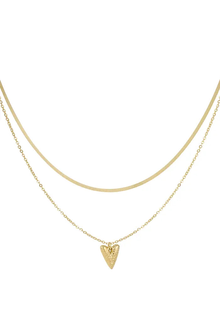 Heartfelt layers ketting - Verschillende Kleuren