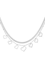 Load image into Gallery viewer, Chunky heart ketting Goud of Zilver
