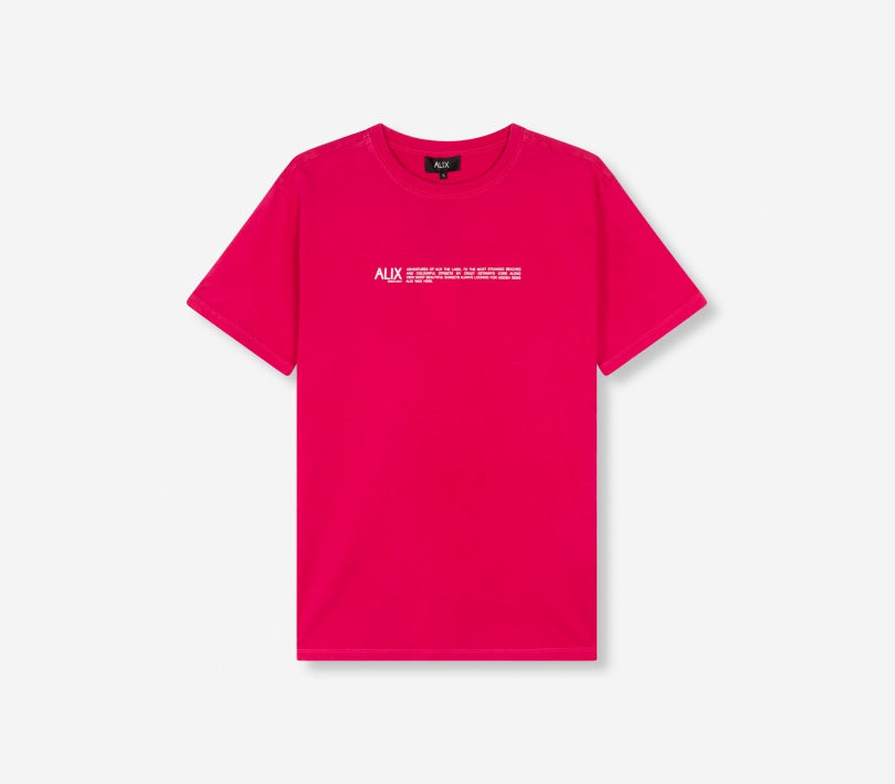 Alix Text T-shirt Roze
