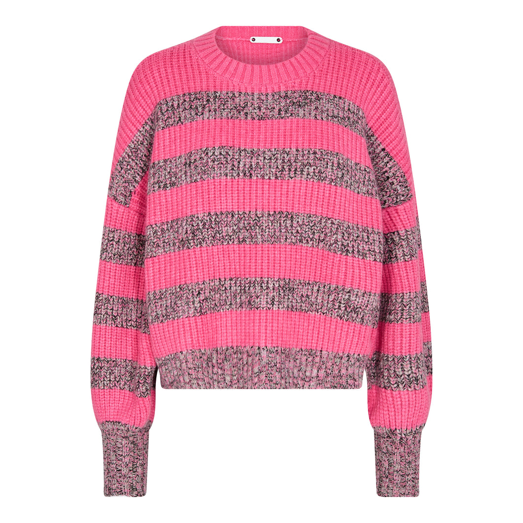 Row Melange Stripe Knit Sweater