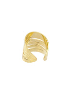 Load image into Gallery viewer, Lange Statement Open Ring Goud
