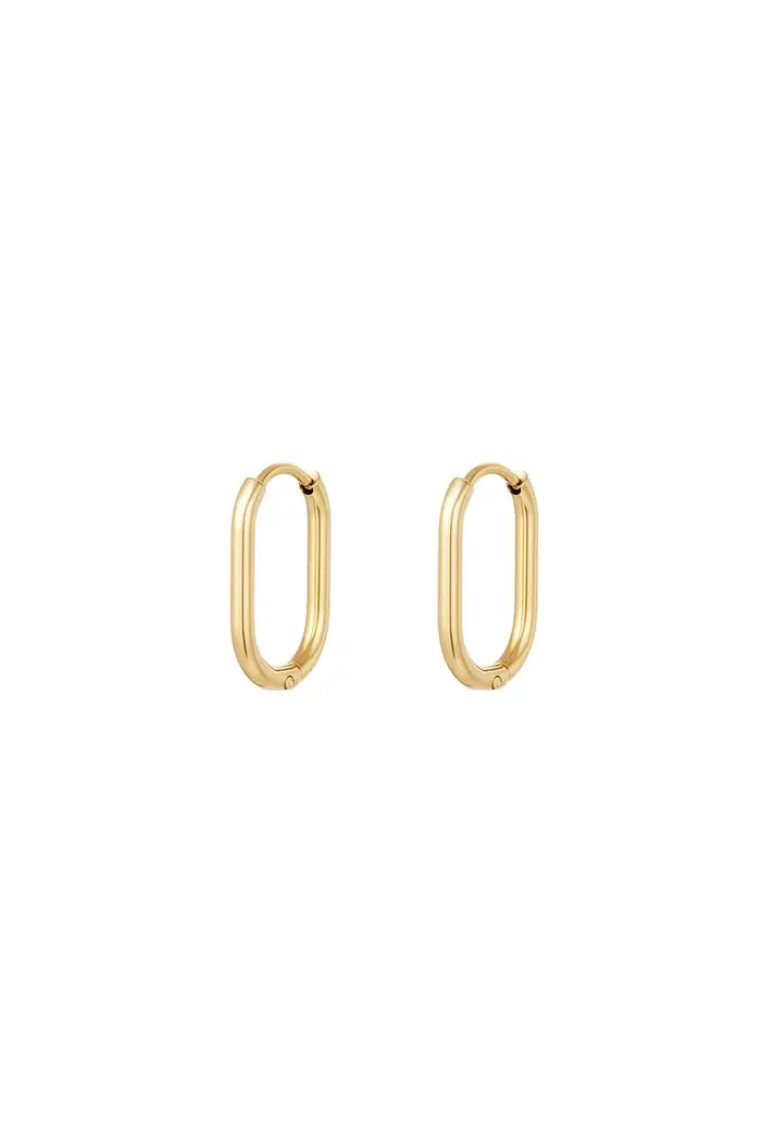 Oval Hoops Gold - Silver