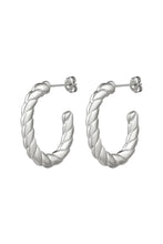 Load image into Gallery viewer, Large stainless steel earrings twisted
