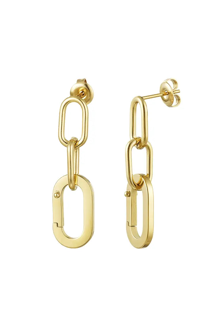 Stud earrings - gold Stainless Steel