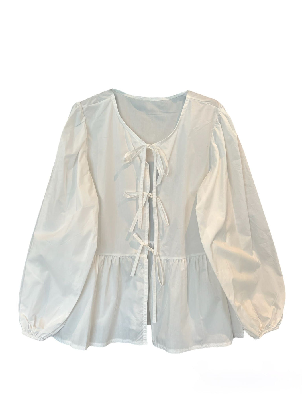 Lizzy Long Sleeve Top White