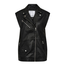 Load image into Gallery viewer, Phoebe Leather Biker Waistcoat
