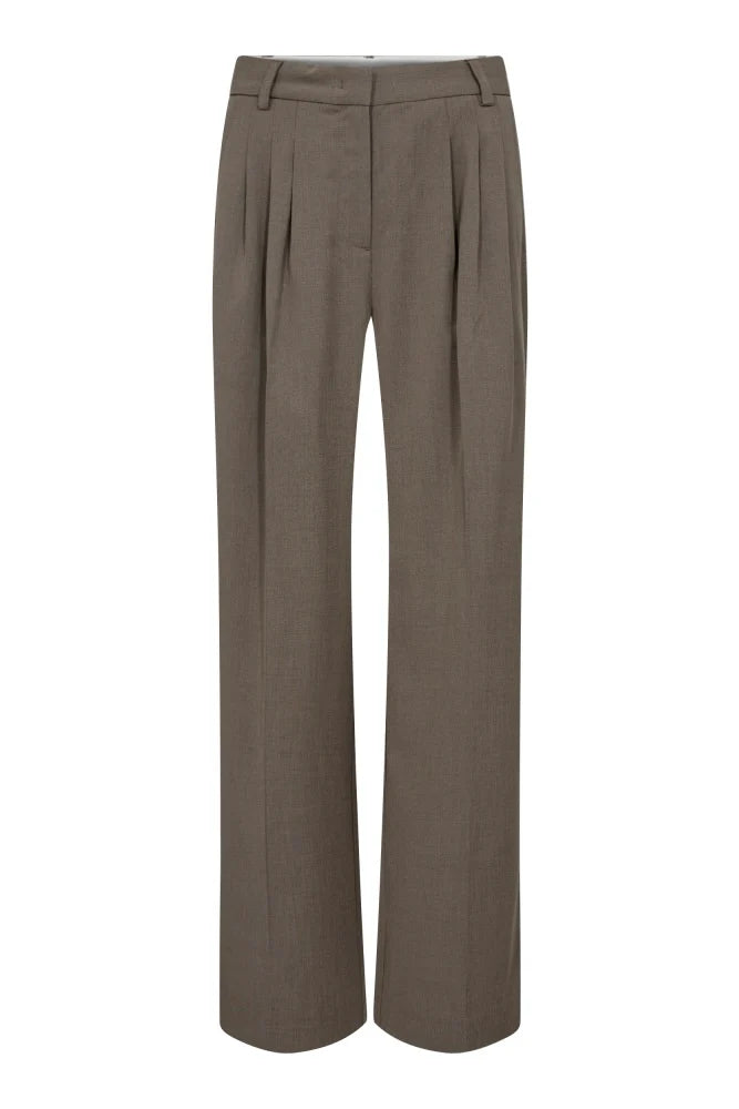 VidaCC Pleat Long Pant Walnut