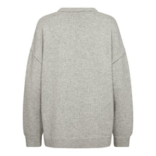 Afbeelding in Gallery-weergave laden, Maja Slit O Neck Knit Licht Grijs
