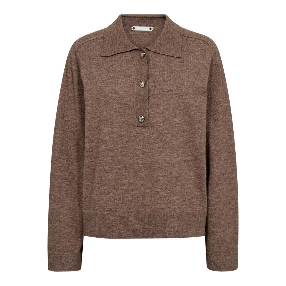 Mila Polo Knit Walnut