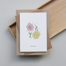 Afbeelding in Gallery-weergave laden, Kaart  Floral Wishes (congratulations)
