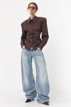 Afbeelding in Gallery-weergave laden, Jada Striped Blouse Brown
