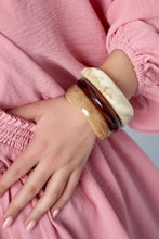 Afbeelding in Gallery-weergave laden, Kleurrijke Swirl Bangles S/3  - Verschillende Kleuren
