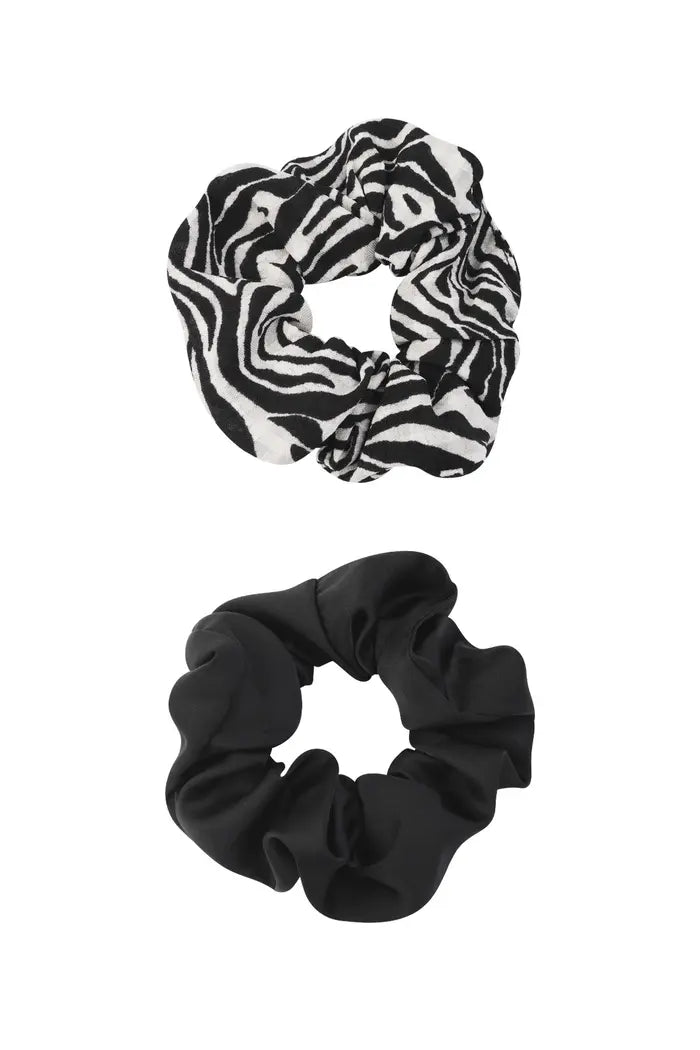 Scrunchie Duo Zebra Donker