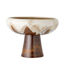Load image into Gallery viewer, Rivkah Pedestal Bowl, Brown, Stoneware

